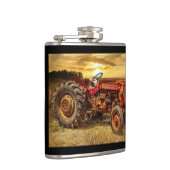  rode Boerderij tractor Heupfles (Rechts)