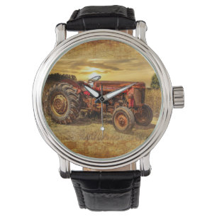 rode Boerderij tractor Horloge