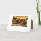  rode Boerderij tractor Kaart (Achterkant)