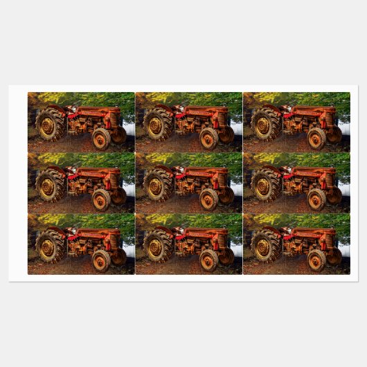  rode Boerderij tractor Labels (Vel)