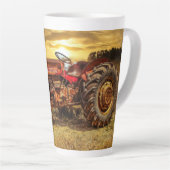 rode Boerderij tractor Latte Mok (Rechterhoek)