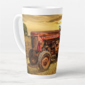 rode Boerderij tractor Latte Mok (Linkerhoek)