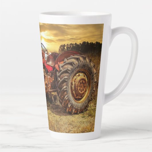 rode Boerderij tractor Latte Mok (Rechts)