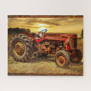 rode Boerderij tractor Legpuzzel