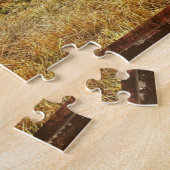 rode Boerderij tractor Legpuzzel (Zijkant)