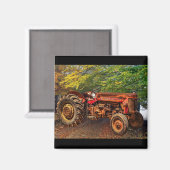  rode Boerderij tractor Magneet (Voorkant / Achterkant)