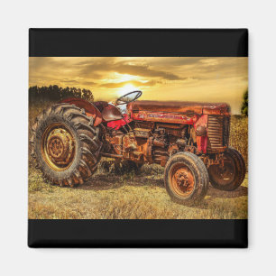 rode Boerderij tractor Magneet