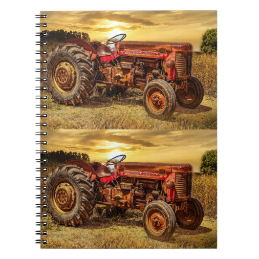 rode Boerderij tractor Notitieboek (Voorkant)