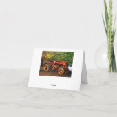 rode Boerderij tractor Notitiekaartje (Achterkant)