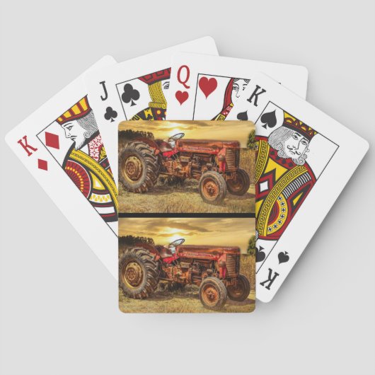  rode Boerderij tractor Pokerkaarten (Achterkant)