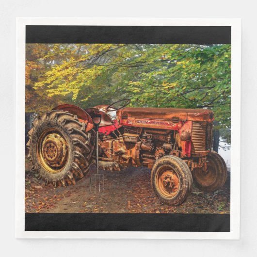 rode Boerderij tractor Servet (Voorkant)