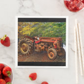 rode Boerderij tractor Servet (Insitu)
