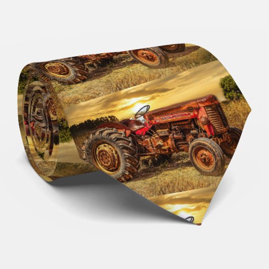  rode Boerderij tractor Stropdas (Opgerold)