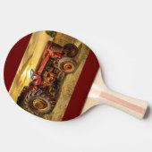 rode Boerderij tractor Tafeltennisbatje (Zijkant)