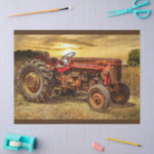 rode Boerderij tractor Tissuepapier (Craft)