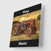  rode Boerderij tractor Vierkante Klok (Hoek)