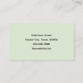 rode Boerderij tractor Visitekaartje (Achterkant)