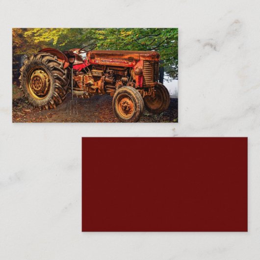  rode Boerderij tractor Visitekaartje (Voorkant / Achterkant)