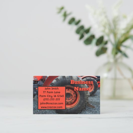 Rode Boerderij Visitekaartje (Staand voorkant)