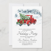  Rode Boerderij Vrachtwagen Kerstfeestdag Kaart (Voorkant)