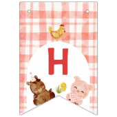 Rode boerderijdieren jongen verjaardag vlaggetjes (Tweede vlag)