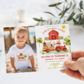 Rode boerderijdieren Rode tractor jongen verjaarda Kaart