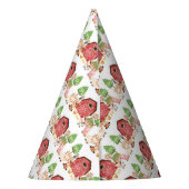 Rode Boerderijdieren Verjaardagsfeest Feesthoedjes (Achterkant)