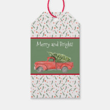 Rode Boerderijen Truck Holly Pattern Kerstcadeau L