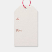  rode Boerderijen truck ingericht voor Kerstmis Cadeaulabel (Achterkant)