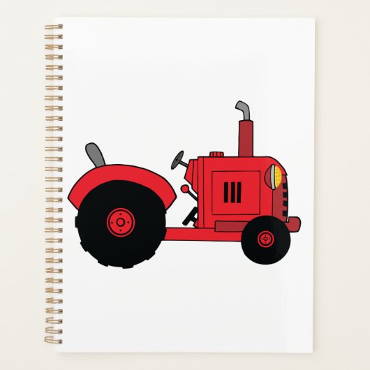 Rode boerderijtractor voertuig planner (Voorkant)