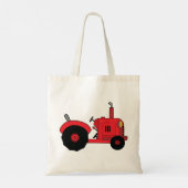 Rode boerderijtractor voertuig tote bag (Achterkant)