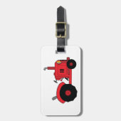 Rode boerentractorvoertuig bagagelabel (Voorkant verticaal)