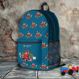 Rode boerentrekkers Kinderen Gepersonaliseerd Teal Bedrukte Rugzak