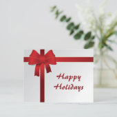 Rode Bogen de bedrijfs van Kerstmis Feestdagenkaart (Staand voorkant)