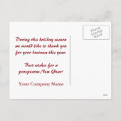 Rode Bogen de bedrijfs van Kerstmis Feestdagenkaart (Achterkant)