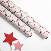 Rode bogen en harten cadeaupapier