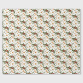 Rode bogen en Jingle Bells Cadeaupapier (Vlak)