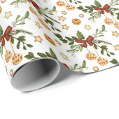 Rode bogen en Jingle Bells Cadeaupapier (Rol Hoek)