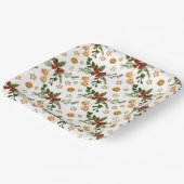 Rode bogen en Jingle Bells Papieren Bordje (Gebogen)