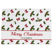 Rode bogen en kerstheilige Planten Groot Cadeauzakje (Voorkant)