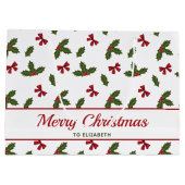 Rode bogen en kerstheilige Planten Groot Cadeauzakje (Achterkant)