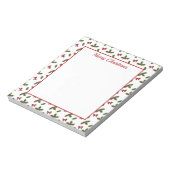 Rode bogen en kerstheilige Planten Notitieblok (Linkerzijde)