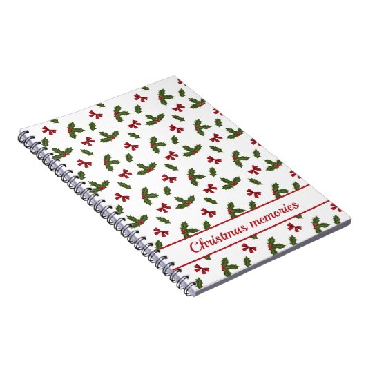 Rode bogen en kerstheilige Planten Notitieboek (Rechterzijde)