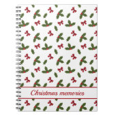 Rode bogen en kerstheilige Planten Notitieboek (Voorkant)