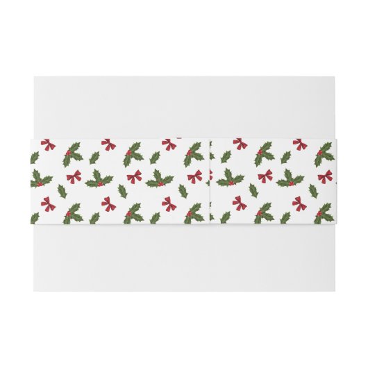 Rode bogen en kerstheilige Planten Uitnodigingen Wikkel (Achterkant Voorbeeld)