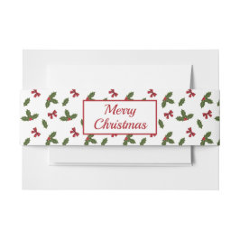 Rode bogen en kerstheilige Planten Uitnodigingen Wikkel