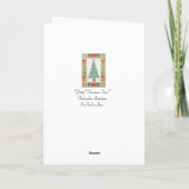 Rode bogen en klokken op de boom voor Kerstmis Feestdagen Kaart (Achterkant)