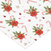 Rode bogen en snoeprietjes korte tafelloper (Hoek)