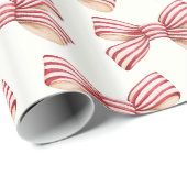 Rode Bogen Kerst Wrapping Paper Cadeaupapier (Rol Hoek)