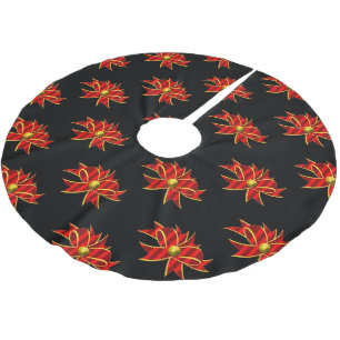 Rode bogen met zwarte kerst kerstboom rok